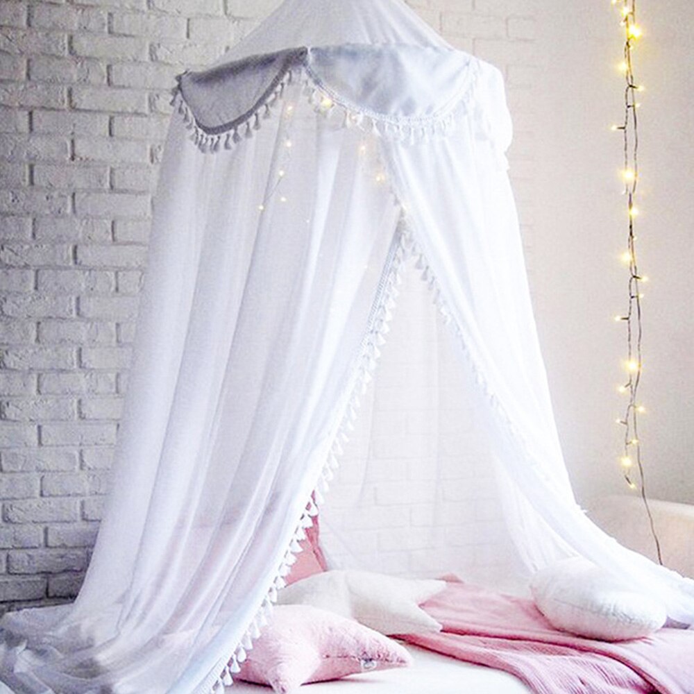 Hängen Baby Bett Moskito Net Vorhang Zelt Baby Krippe Netting Runde Hing Kinder Baldachin Zelt Kinder Zimmer Dekor Bett Moskito net