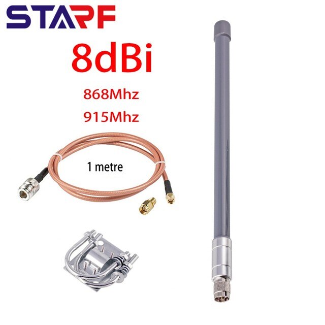 8dBi Helium Hotspot Miner HNT LoRa 915MHz 868Mhz Antenna Outdoor Waterproof Fiberglass Antenna Aerial Kit 32cm 42cm 55cm: 55cm Antenna Kit