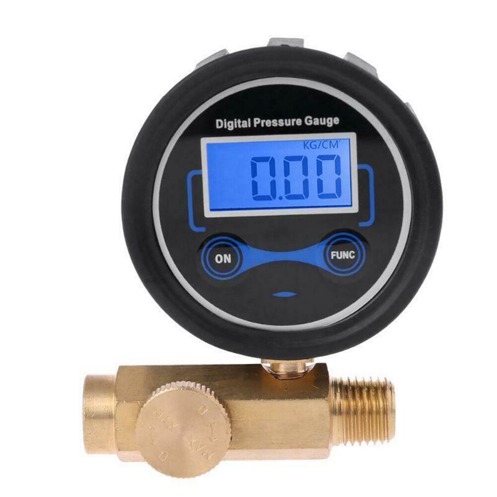 1/4inch 200PSI Air Compressor DIY Control Tool Easy Read Durable Sprayer Home Brass Handheld Digital Pressure Gauge Backlight