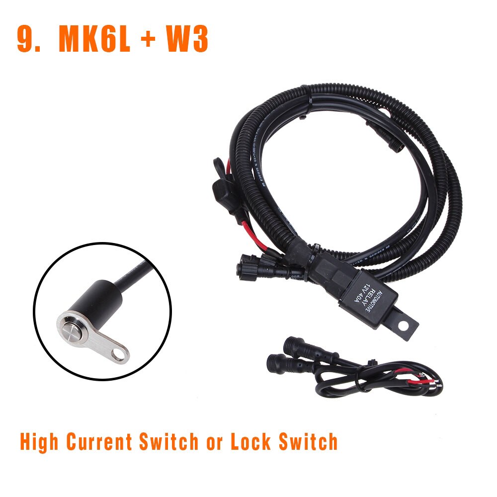 1set Bosmaa 40A Relay switch control line group for automotive car worklight spotlight motorcycle headlight: Screw Clamp Switch