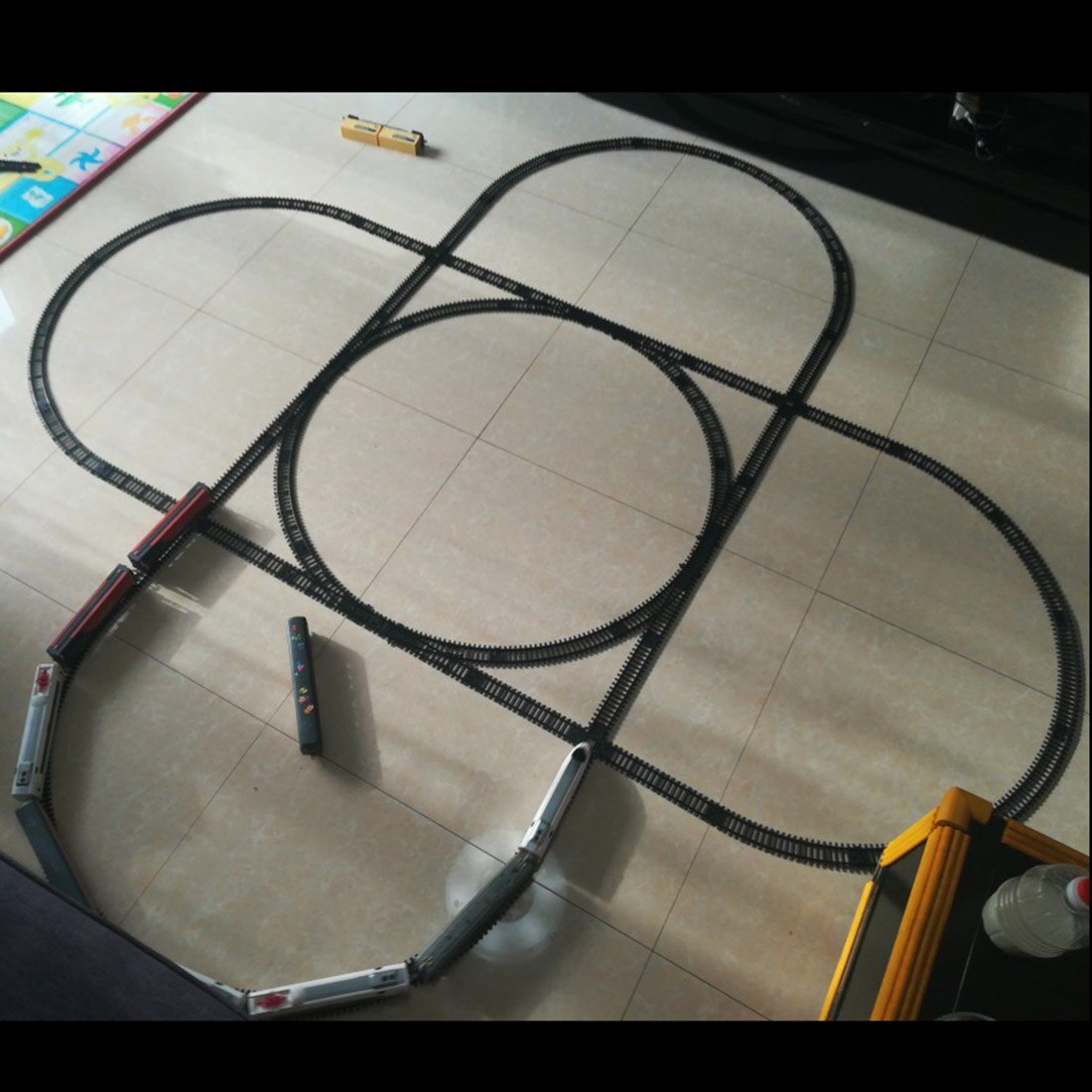 9.4/14/16 M 1:87 Zand Tafel Trein Model Spoor Set Cross Track Set - Set A/B/C Zwart: 14m