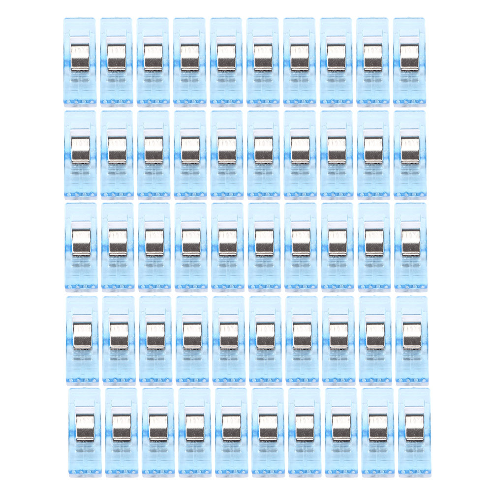 50 PCS Transparent Plastic Clips Craft Home Supply Fabric Quilting Craft Sewing Knitting Clips 3 Colours Optional