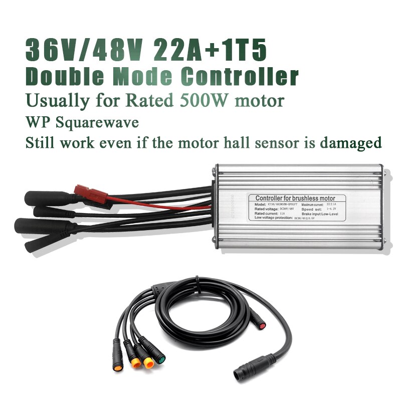 Kt Ebike Dubbele Modus Controller Kt Met Licht 36V 250W 350W 48V 500W 750W 1000W Kunteng Elektrische Fiets Lcd Led Controller