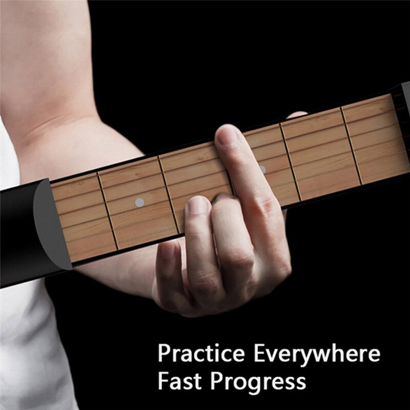 6 Fingerboard Pocket Guitar Practice Neck Portable Pocket Guitar Model Practice Tool Accessories For Beginner