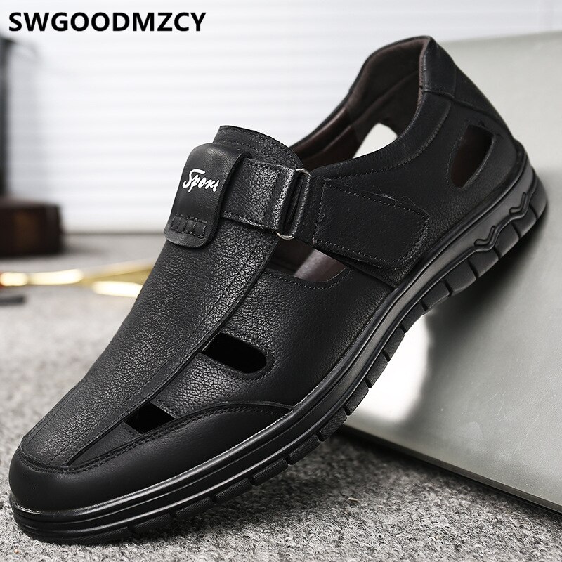 Mens Sandals Summer Italian Leather Sandals For Men Shoes Men Mens-shoes-casual Sandalias Hombre Sepatu Sneaker Pria