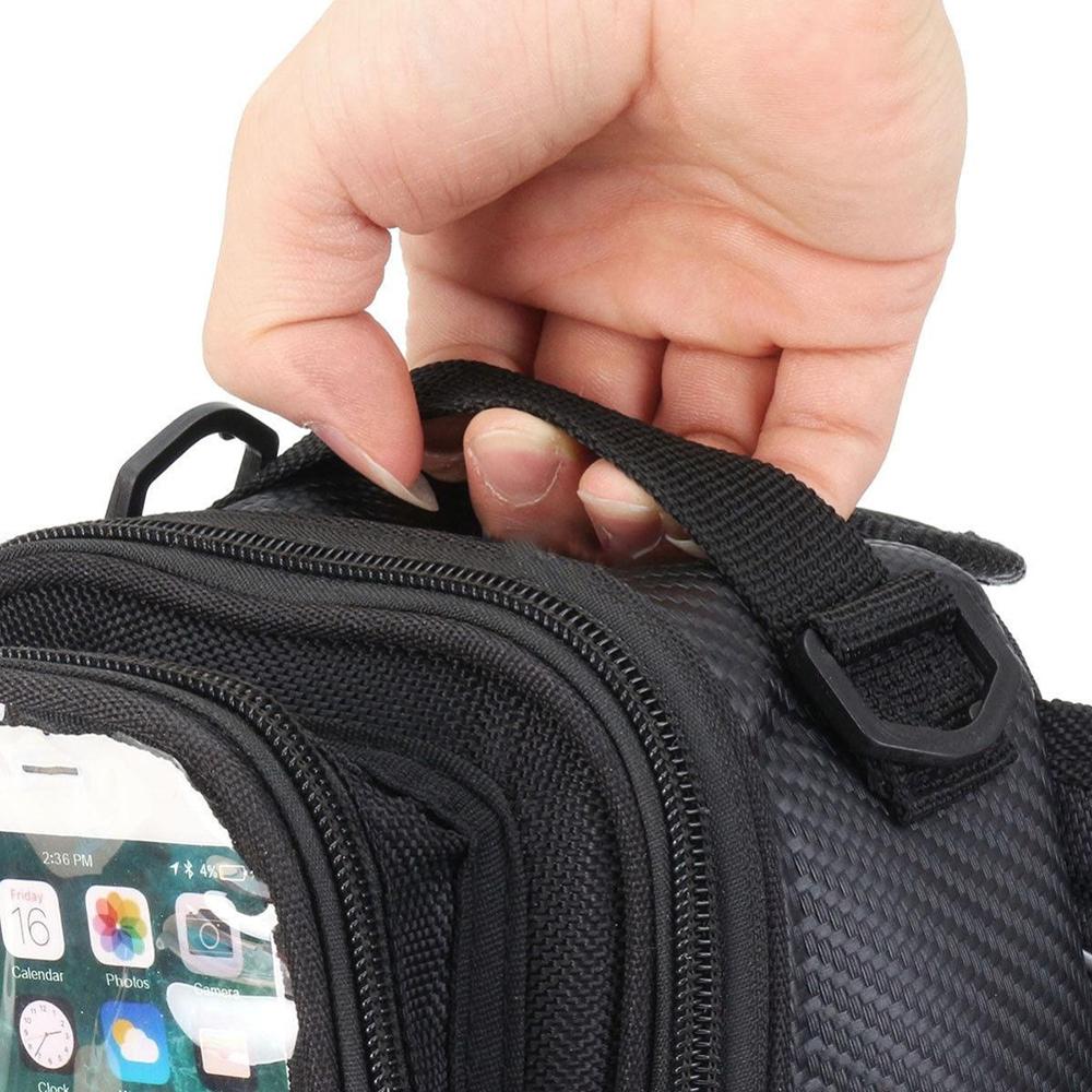 Bolsa de tanque de Motor a prueba de agua, bolsa negra para tanque de combustible y aceite, bolsa magnética para SILLÍN de moto, bolsa de un solo hombro, accesorios para motocicleta
