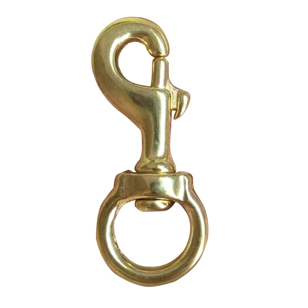 Clip de perno giratorio de latón de un solo extremo, gancho de presión giratorio redondo de alta resistencia para manguera de buceo, Hardware de barco marino, 8,2 cm