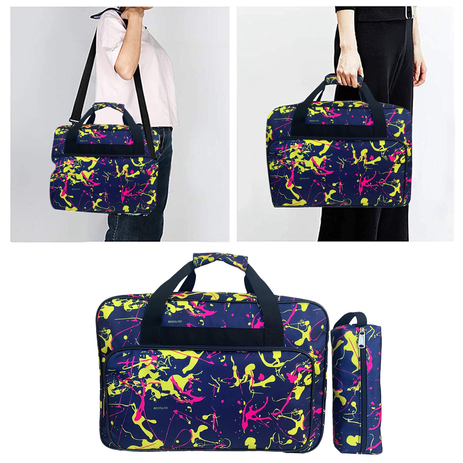 Universal Sewing Machine Carrying Case Tote Bag, Nylon Sew Machines Carry Bag Shoulder Pack Storage Handbag for Traveling: Blue