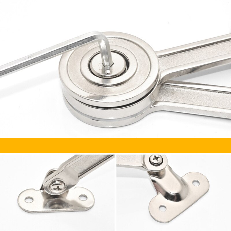 1PC Gas Strut Lid Stay Support Kitchen Cabinet Door/Toy Box Hinge Zink Alloy