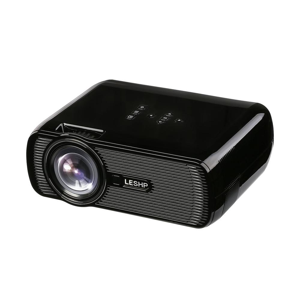 LESHP Multi-media LED Video proyector 1080P HD Oficina hogar cine BL-80 1000:1 negro