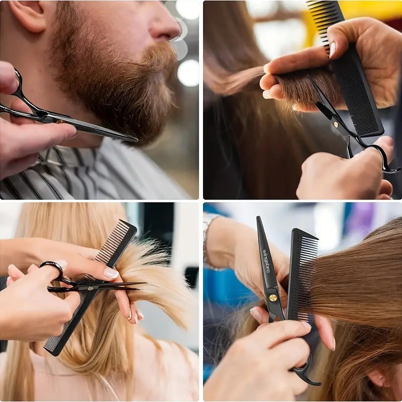 6,5 inch haarschaar set kapper kapsalon snijden dunner styling tools professionele kappersscharen kit