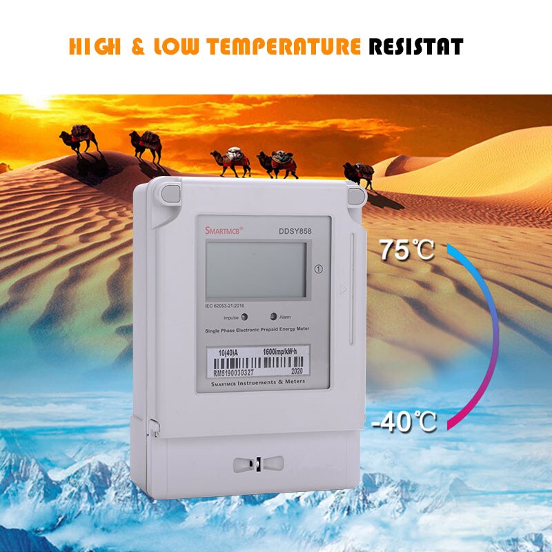 Prepaid Energy Meter Power Consumption Monitor kWh Meter Wattmeter 220V 230V 50/60Hz