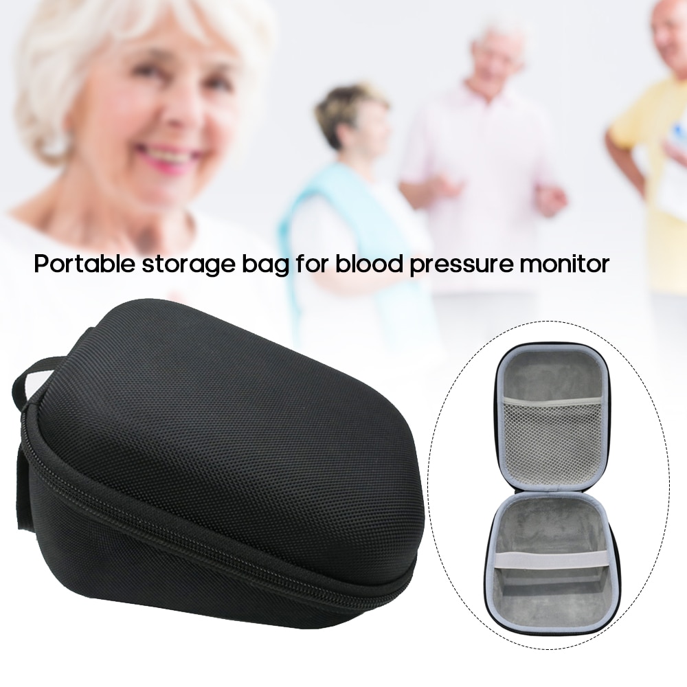 Sphygmomanometer Bag Portable EVA Blood Pressure Monitor Tonometer Storage Bags Carrying Case for Travel & Home Use: Small Grey interior
