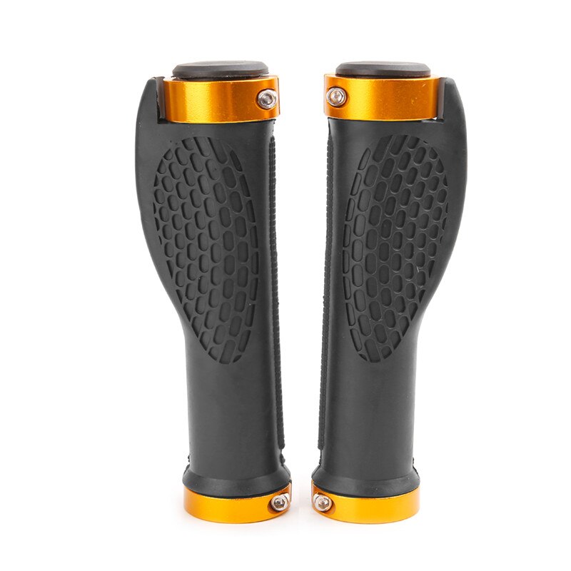 Ergonomic Bike Handle Grip Road Cycling Bicycle Anti-Skid Rubber Lock Handlebar: Yellow