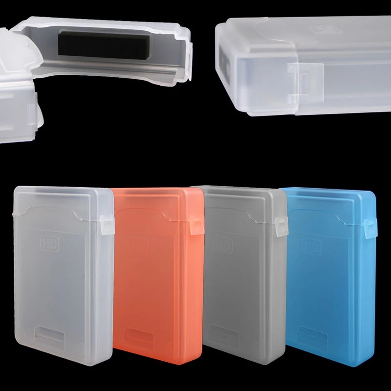 Caja de almacenamiento de disco duro externo IDE SATA, carcasa de protección de plástico portátil, 3,5 pulgadas