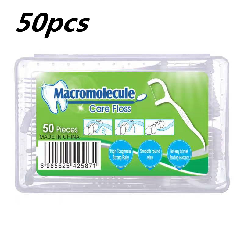 Fil dentaire 50/100 pièces, cure-dents, bâton de nettoyage des dents, brosse interdentaire, fil dentaire, soins d'hygiène buccale: Nu