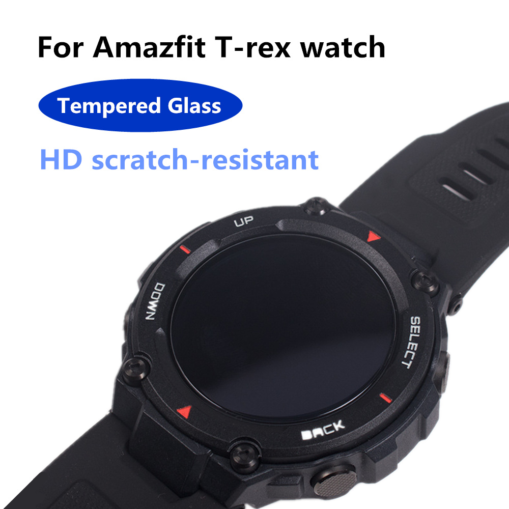 Voor Huami Amazfit T-Rex Gehard Glas Screen Protector 9H Scratchproof Explosieveilige Amazfit T-Rex Smartwatch Beschermende glas