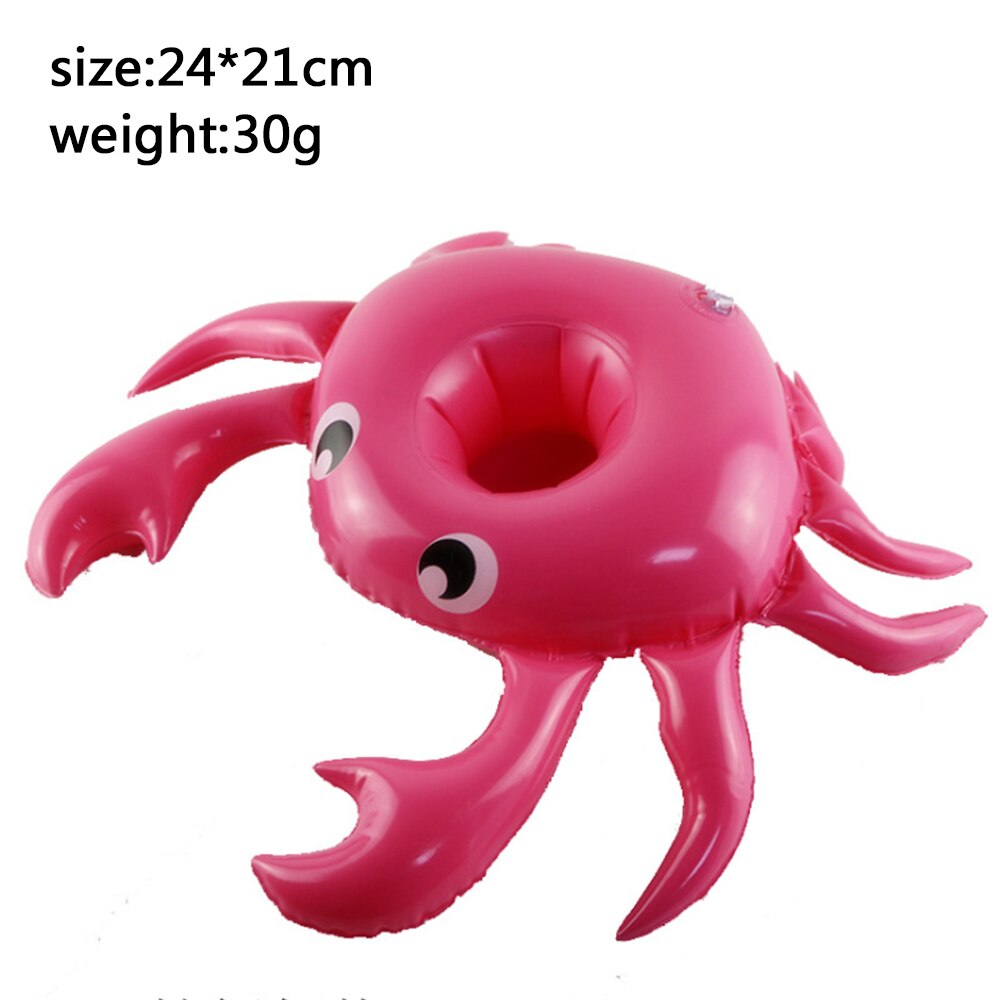 Swimming Cup Seat Float Water Toy Drink Cup Holder Animal Plant Summer Pool Accessories: Crab