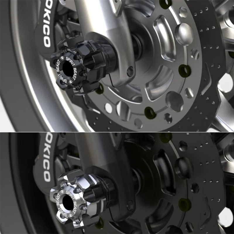 Deslizadores universales de marco de rueda de motocicleta, Protector contra caídas, copas de horquilla delantera a prueba de explosiones, accesorios de seguridad para motocicleta