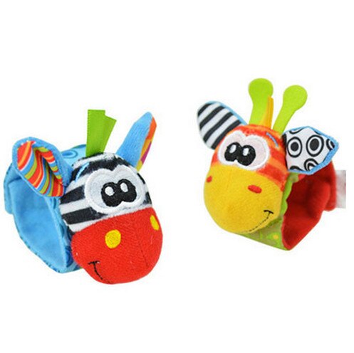 2 teile/satz Handgelenk Rassel Fuß Socken bunte Kleinkind Baby Entwicklungs Spielzeug 0 + monat Plüsch Neugeborenen Baby Rassel Weichen B0956: WristDeer Pferd
