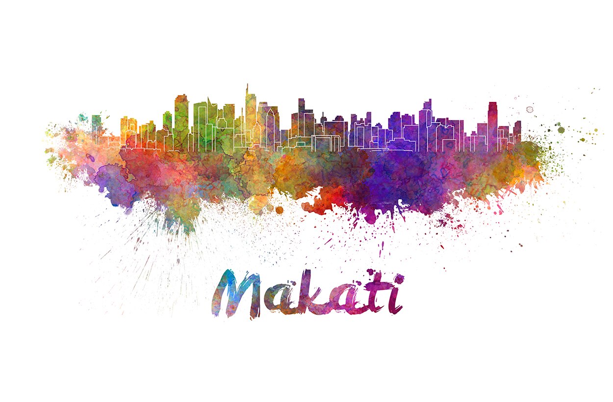 Makati Skyline Poster-Art Print Home Decor Monumenten Stad-Wall Art Poster Reizen Landschappen