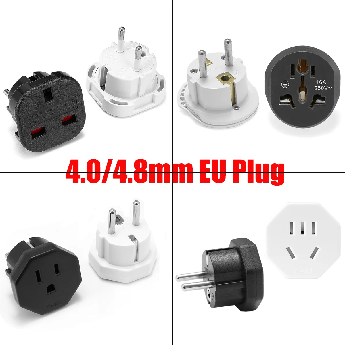 Adaptateur de voyage universel royaume-uni vers ue Euro européen russie US EU vers royaume-uni britannique corée France adaptateur de prise convertisseur de prise électrique