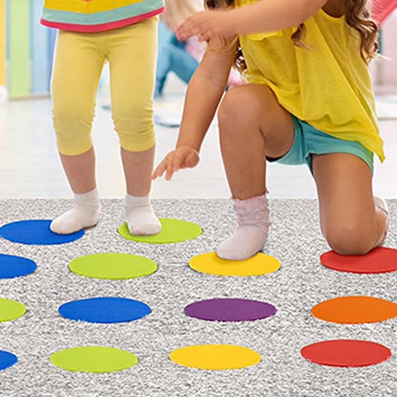Social Distancing Floor Decals Carpet Markers Sit Spots for Classroom Carpet Spots 36 Pack Large 5.5 Inch for Preschool