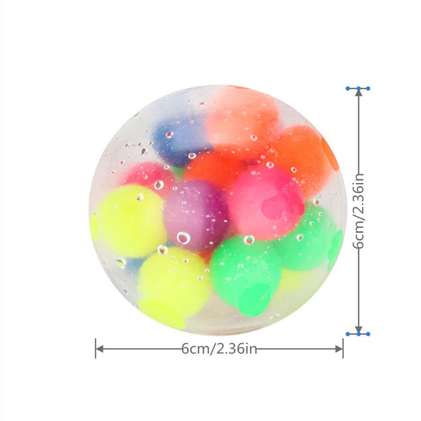Fiyi Toys-bolas de estrés de 60ML, juguete sensorial antiestrés para oficina, antiestrés, juguetes para aliviar el estrés, 2 uds.