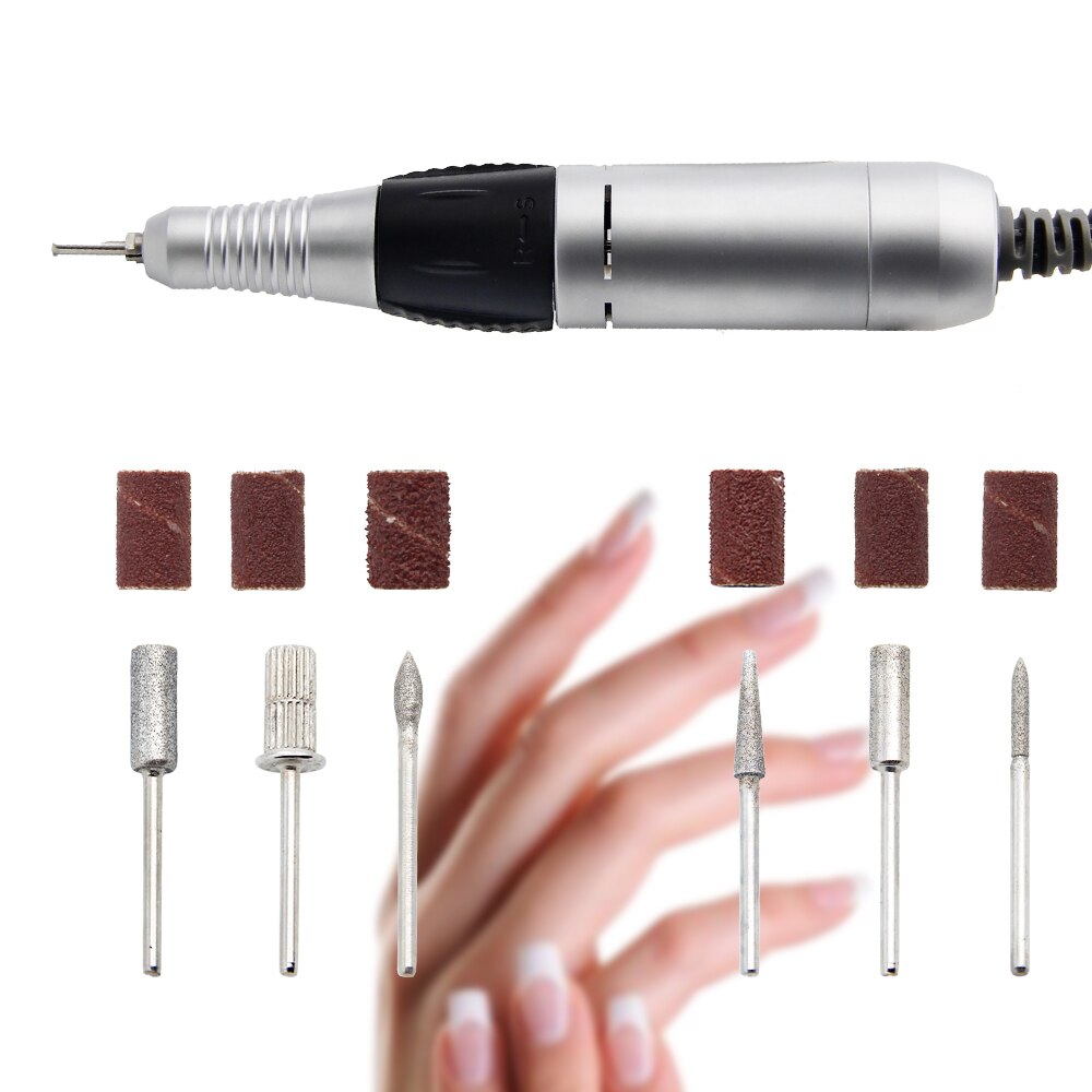 Lke elektrisk nagelborrmaskin 35000 rpm apparat för manikyr maskin pedikyr med skärare nagelborrmaskin kit nagelverktyg