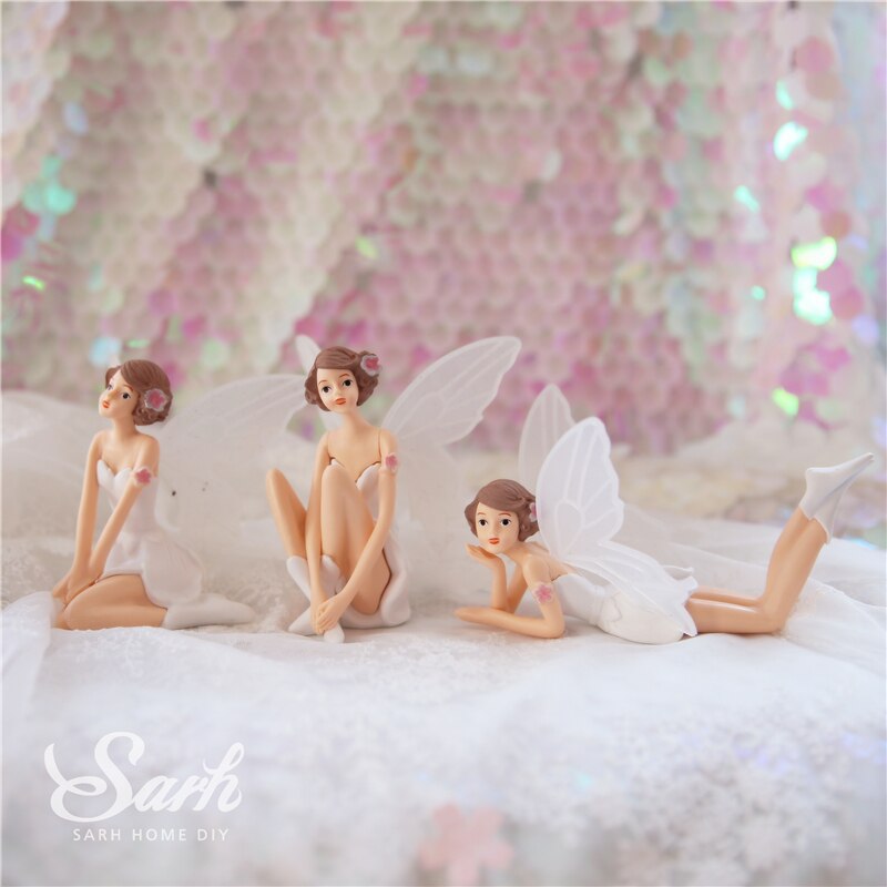 Flower arch Fairy Lady Happy Birthday Cake Topper Party Decoration for Girl's Birthday Party Supplies Lovely: 3 fairy set