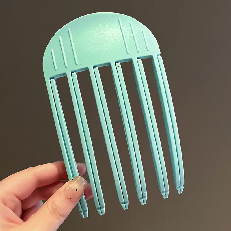 1/2Pcs Simple Fluffy Hair Roots Clips No Heat High Vertex Hair Curler Styling Fluffiness Women Men Volume Wind Sculpting Comb: light green