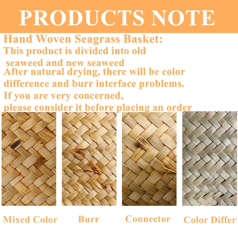 LuanQI Rieten Mand Speelgoedorganisator Opvouwbare Rotan Zeegras Opbergmand Wasgoed Geweven Mand Plant Bloempot Voor Huis Tuin