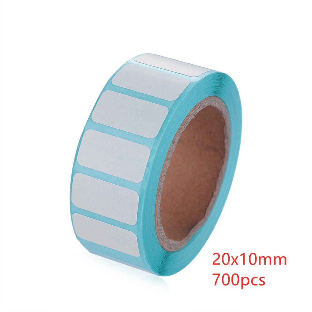 1000/700 kpl valkoinen liimapaperi lämpötarra tarra paperi supermarket hinta tyhjä etiketti suoratulostus vedenpitävät tarrat: 20 x 10mm 700 kpl