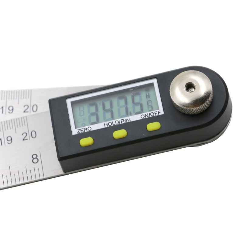 200mm Electronic Angle Meter Gauge Stainless Steel Digital Protractor Inclinometer 20cm Goniometer Level Measuring Tool