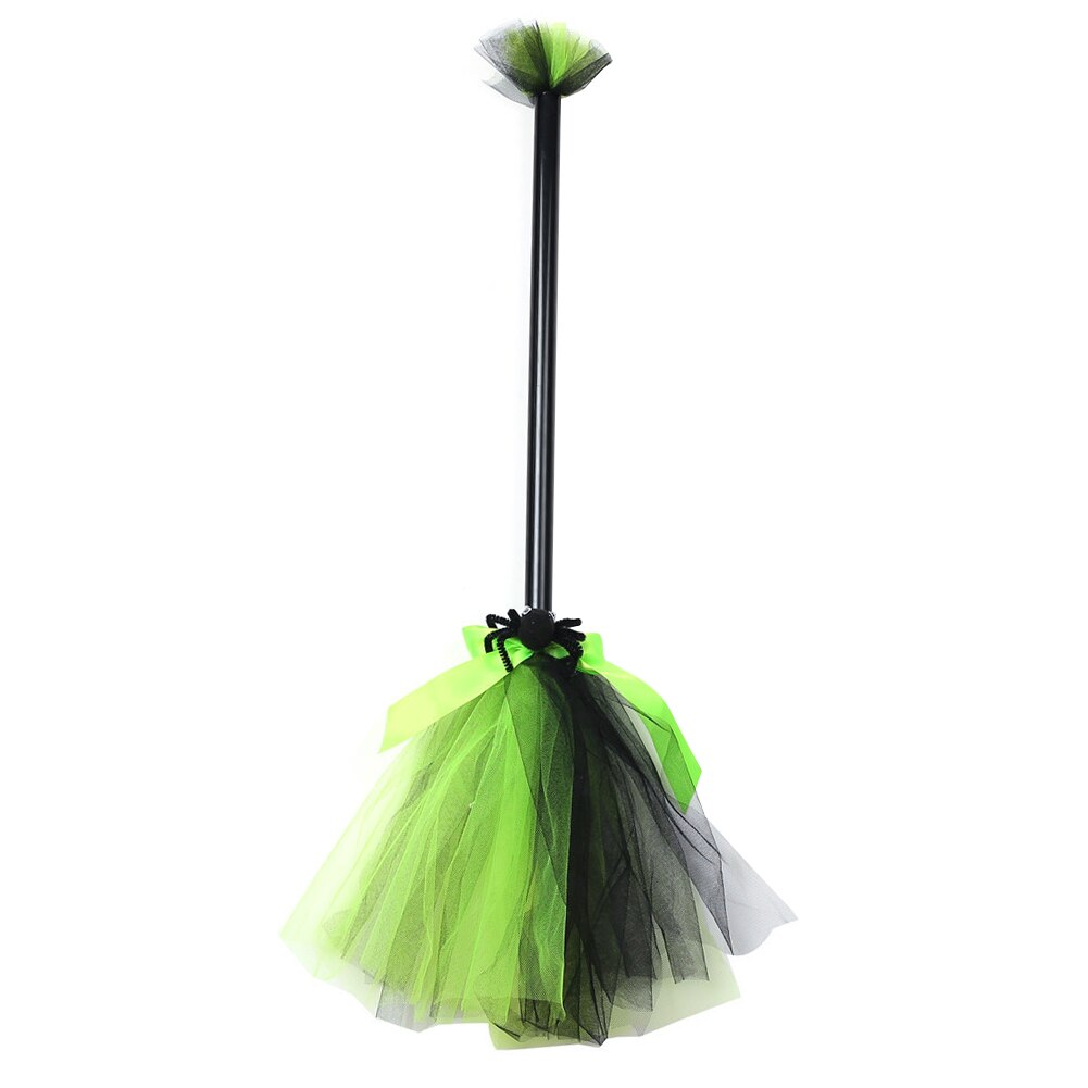 Miracle sorcière balai léger mignon scène accessoires fantaisie enfants adultes accessoire de déguisement assistant habiller Halloween fête mascarade: green
