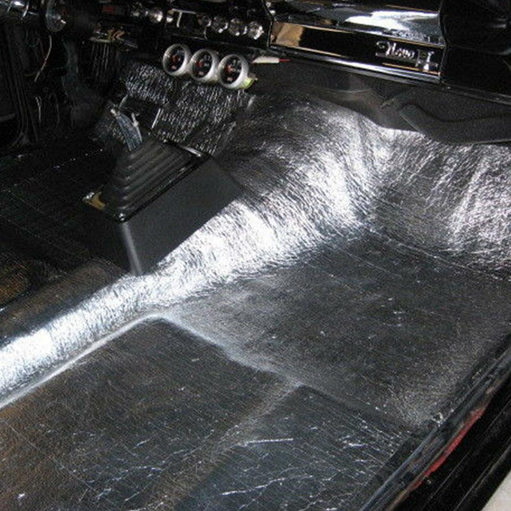 Silenciador de fibra de aluminio de 5mm de grosor para coche, alfombrilla de algodón para guardabarros, aislamiento térmico, S4C0