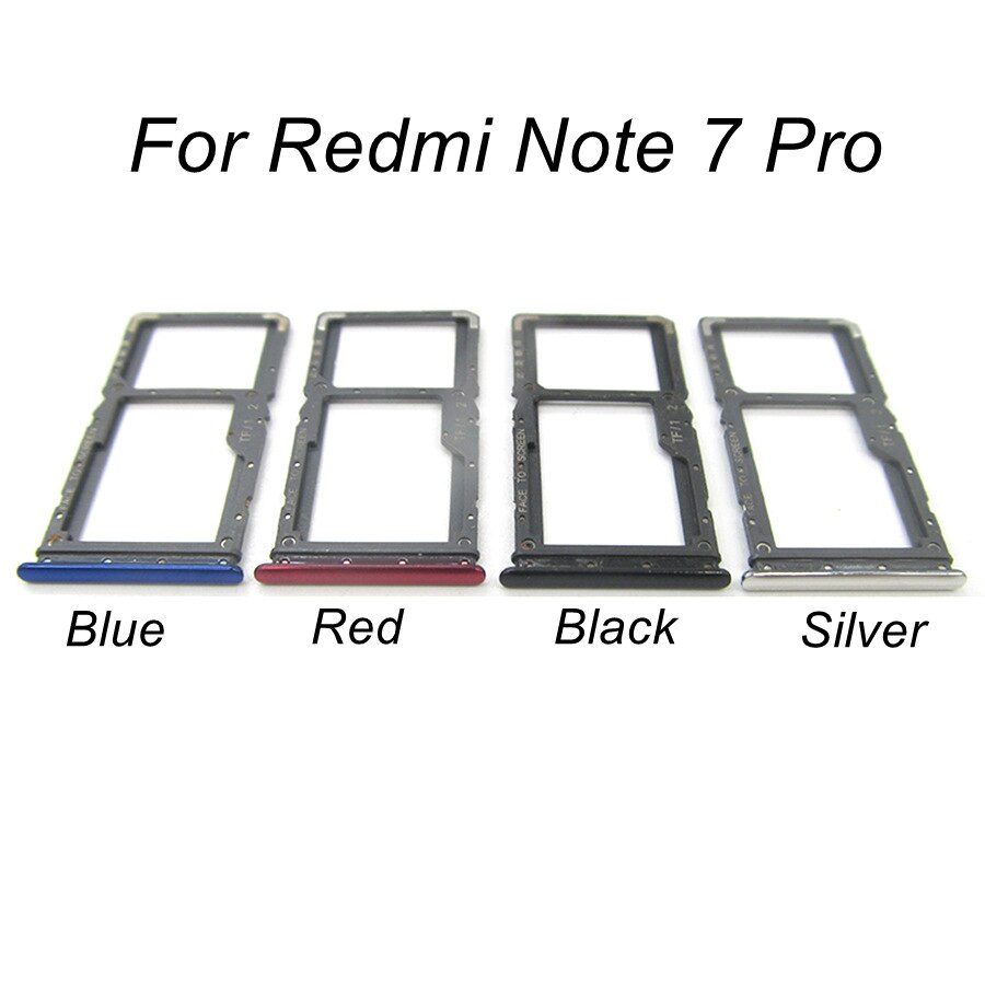 Sim Card Tray Slot Voor Xiaomi Redmi Note 6 7 8 Pro Sim Lade Houder Micro Sd Slot Socket Adapter vervangende Onderdelen
