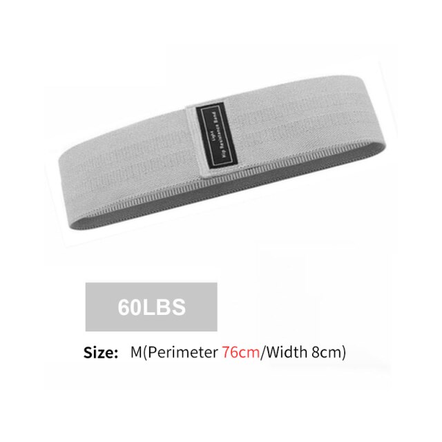 Opaska biodrowa robić jogi z oporem biodrowym lateks antypoślizgowy elastyczny pas robić ćwiczeń i jogi: lekki szary--60LBS