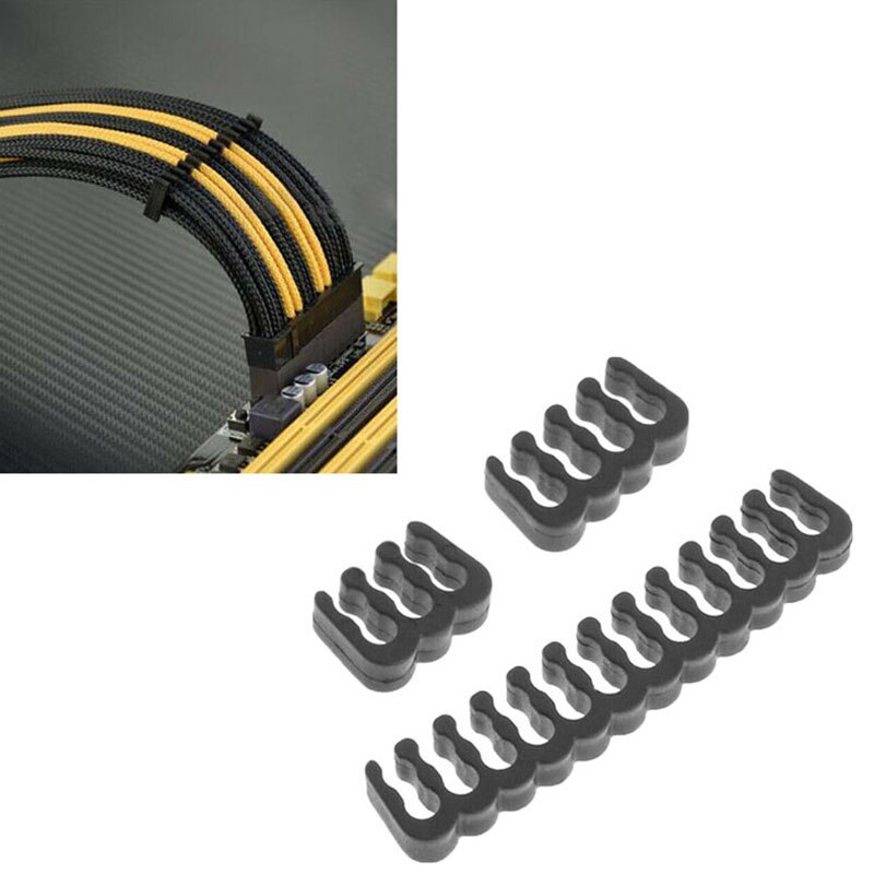 8 PCS/Lot PP câble peigne carte mère 6/8/24 broches PC câbles d'alimentation câblage pour 2.5-3.4mm câble gestionnaire blanc