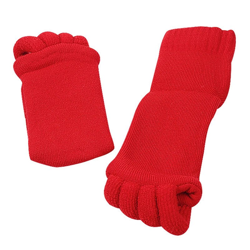 1 paar Fünf Kappe Socken Orthesen Separatoren Für Toes Corrector Orthopädische Valgus Haltung Korrektur Ektropium: RD