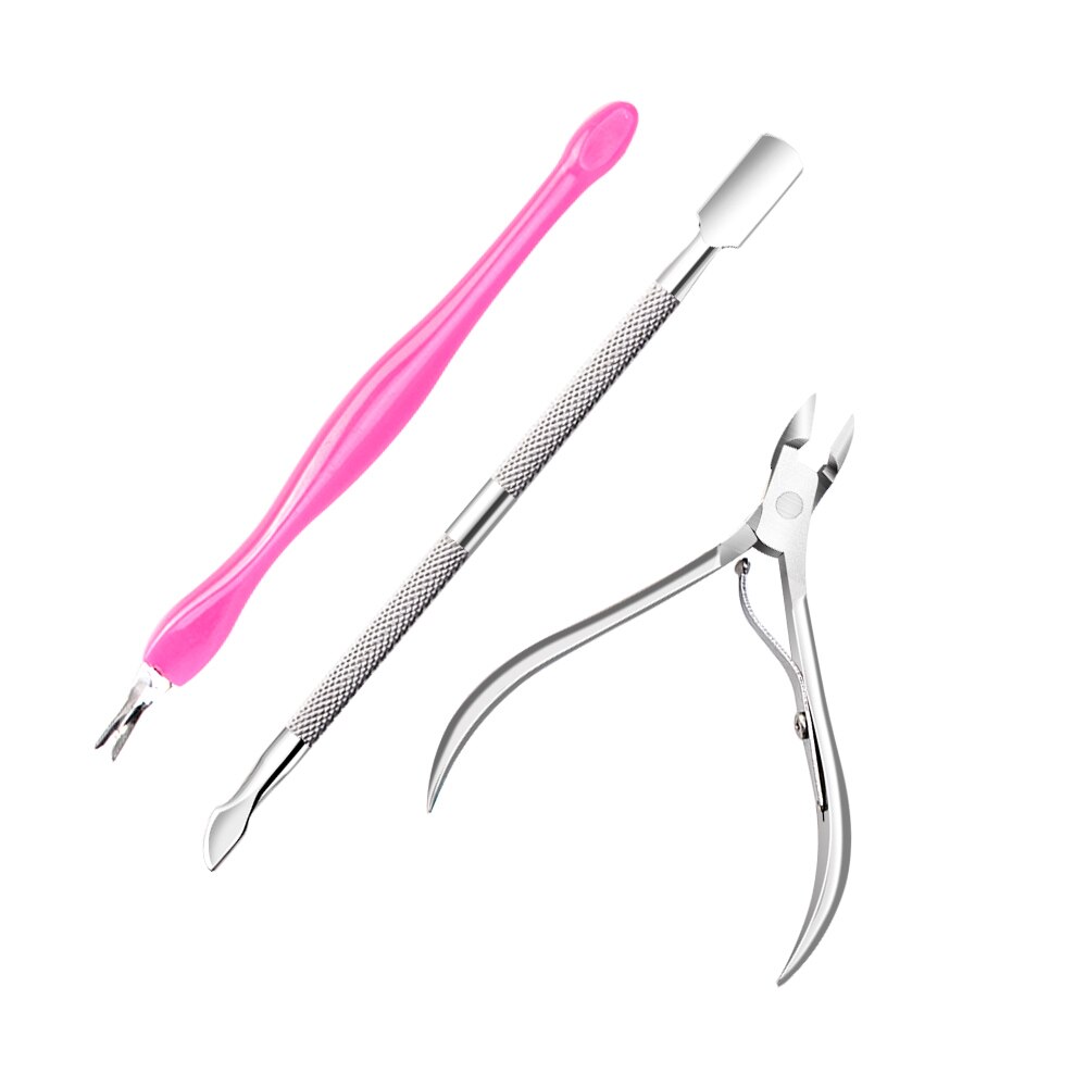 Edelstahl Häutchen Nagel Drücker Nagel Dreieck Häutchen Pusher Schäler Nagellack Häutchen Entferner Werkzeuge für Fingernagel: 05