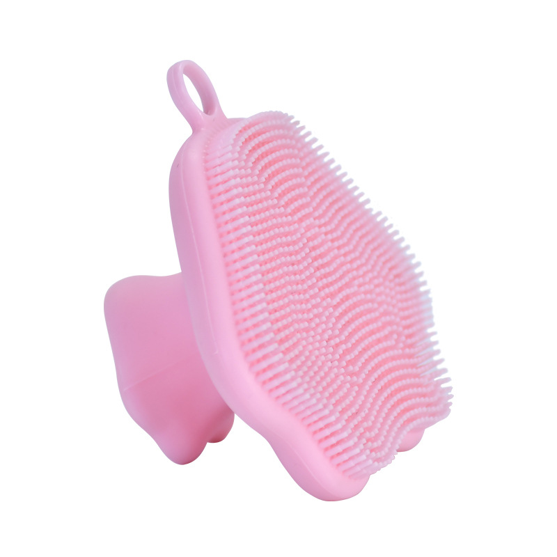 Cepillo de limpieza Facial de silicona, almohadilla de lavado, exfoliante, eliminador de espinillas, limpieza Facial profunda, cepillos faciales, masajeador de baño para bebé: Azul