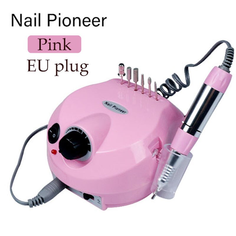 COMNAIL 30W elektrikli tırnak matkap makinesi 35000RPM tırnak sanat makinesi manikür tırnak matkap uçları seti tırnak matkap tırnak araçları: 30W 35000RPM Pink