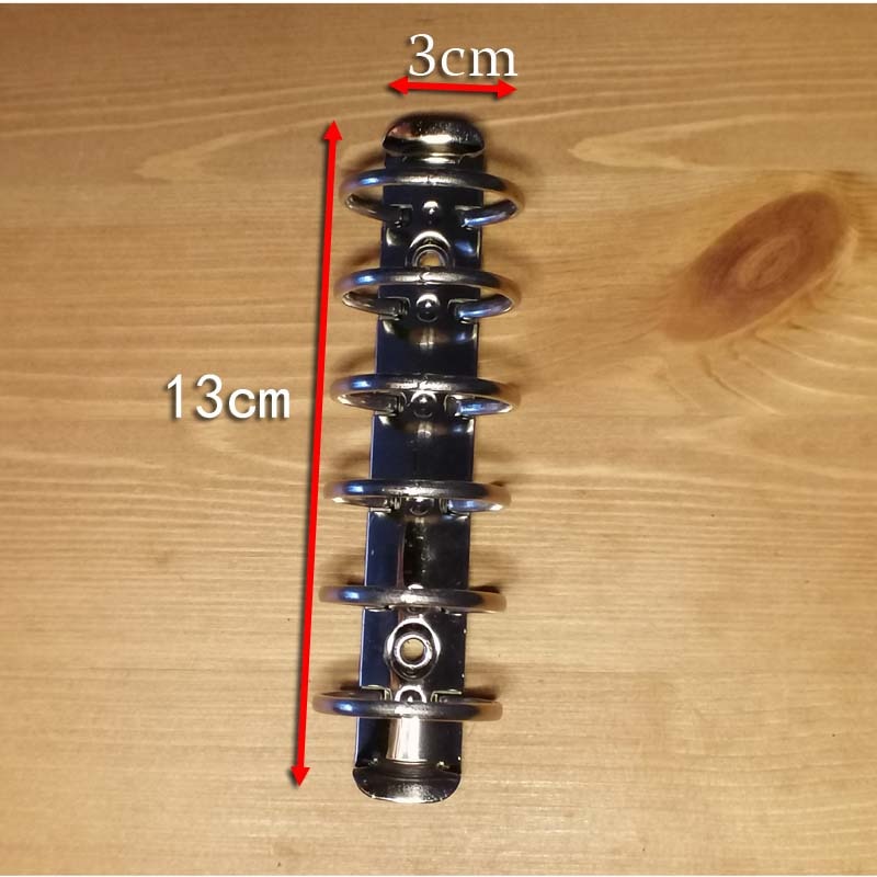 A7 6 anneaux à feuilles mobiles en métal reliure anneaux cahier mécanisme bricolage 3cm 2cm 1.5cm diamètre journal argent anneaux accessoires