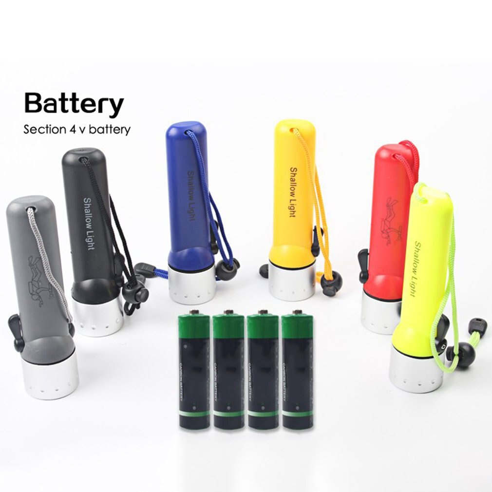 Diving LED Flashlight Ip68 Waterproof 5Th Battery Aa*4 Underwater Special Light Flashlight Portable Diving Torch