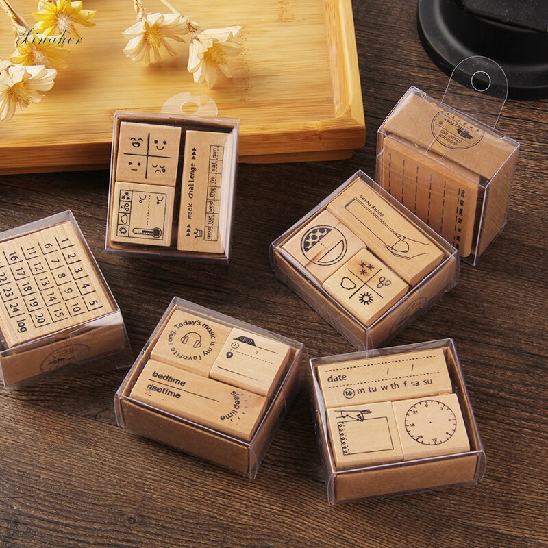 Vintage weather week challenge label stamp DIY wooden rubber stamps for scrapbooking stationery scrapbooking standard stamp