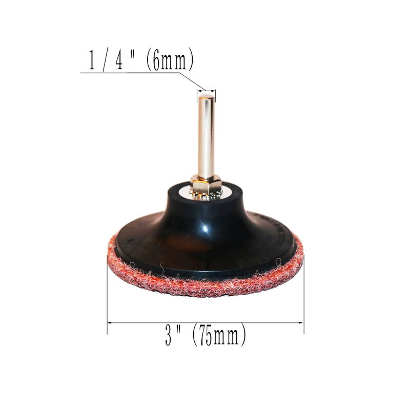 Yutnqin 3 Inch Roll Lock Oppervlak Polijsten Quick Change Disc Schuurpad 15 st 75mm Nylon Schuurpads voor Aangedreven Schuurmachine
