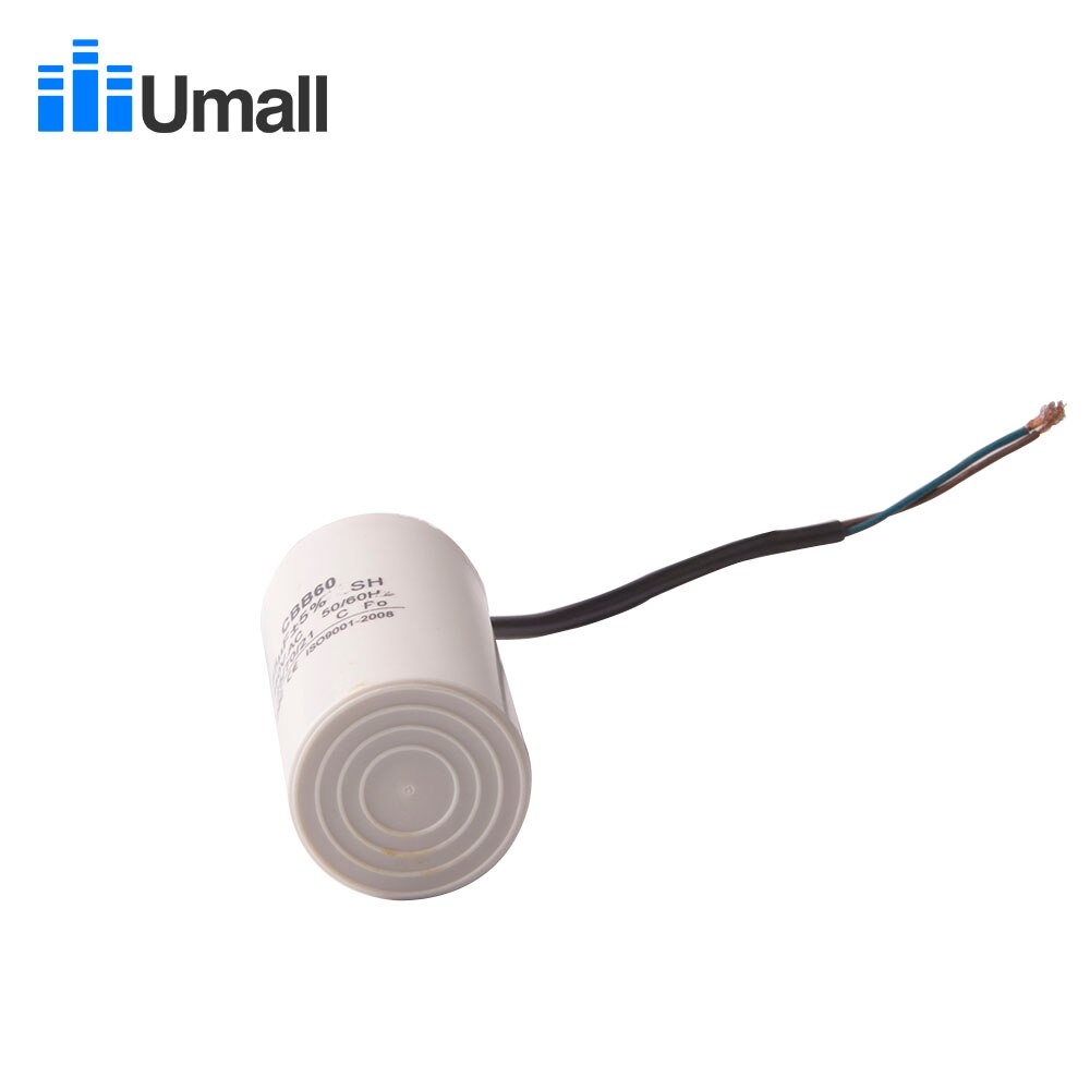 Cbb 60 450v ac 55uf kørende generator motor start kondensator til elektrisk vaskemaskine klimaanlæg to ledninger