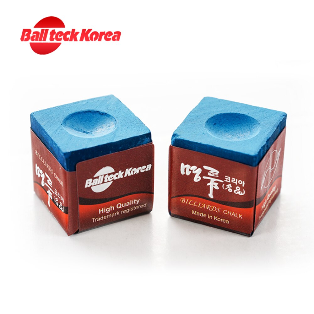 BallTeck – craies de billard originales coréennes, 3 pièces, bleu , accessoires de billard
