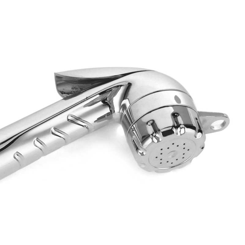 Stainless Steel RV Caravan External Nozzle Water Supply Exterior Shower Head Hose Kit With 1.5m Hose 1/2 Thread RV Styling